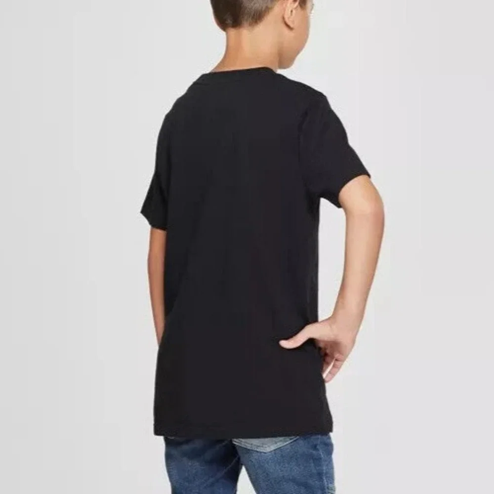 Cat‎ and Jack Kids Black Short Sleeve Crew Neck T Shirt Size S 6